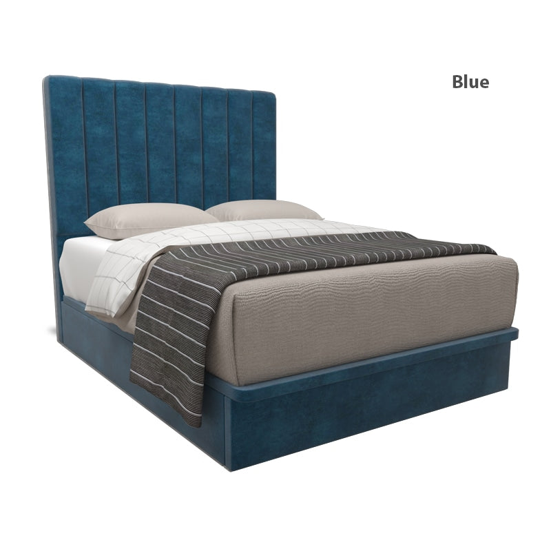 Jaxon Velvet Fabric Storage Bed 14 Inch Model A