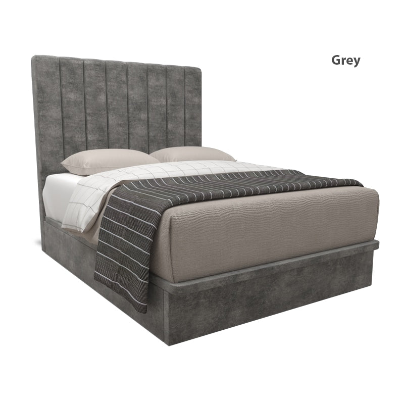 Jaxon Velvet Fabric Storage Bed 14 Inch Model A