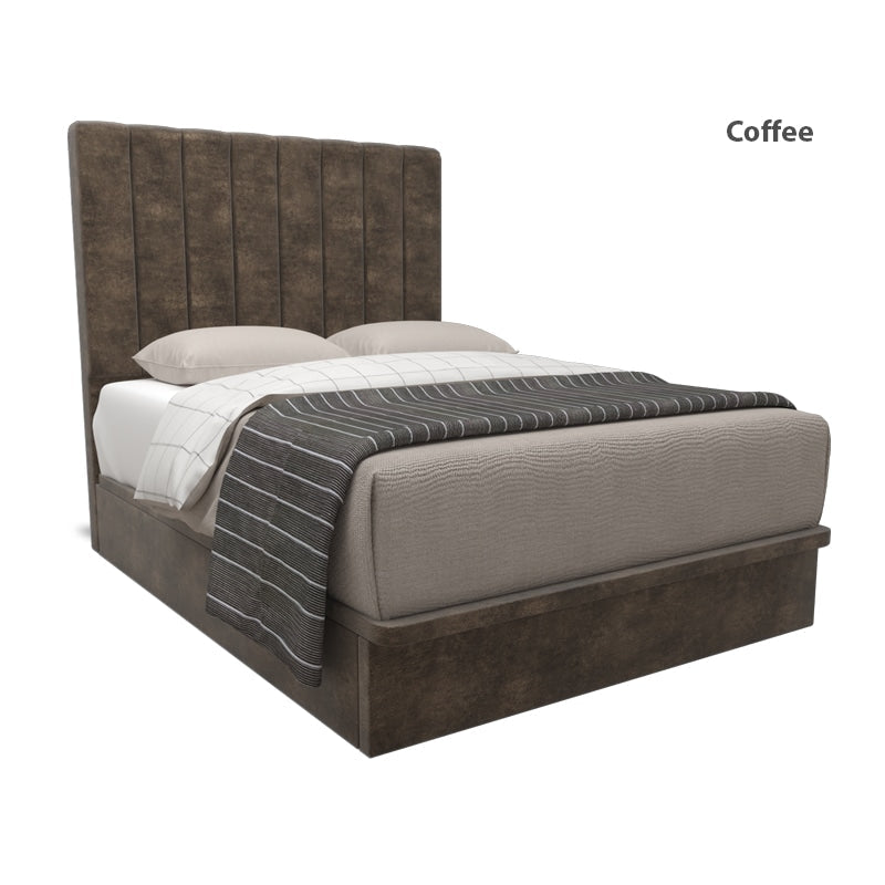 Jaxon Velvet Fabric Storage Bed 14 Inch Model A