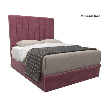 Jaxon Velvet Fabric Storage Bed 16 Inch Model A