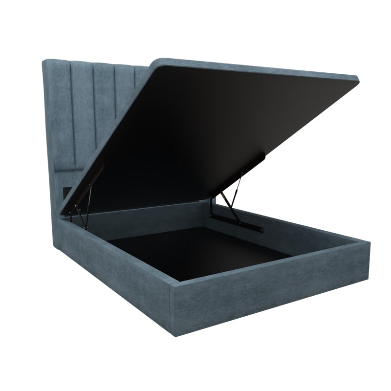 Jaxon Velvet Fabric Storage Bed 12 Inch Model A