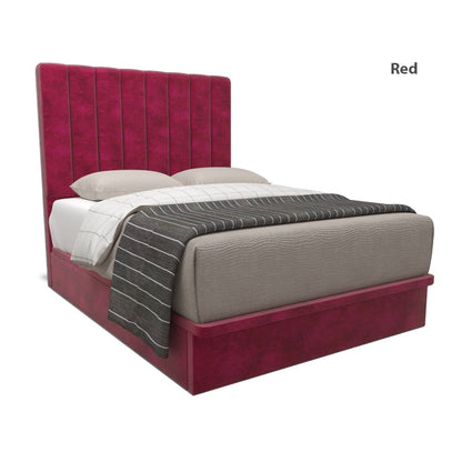 Jaxon Velvet Fabric Storage Bed 12 Inch Model A