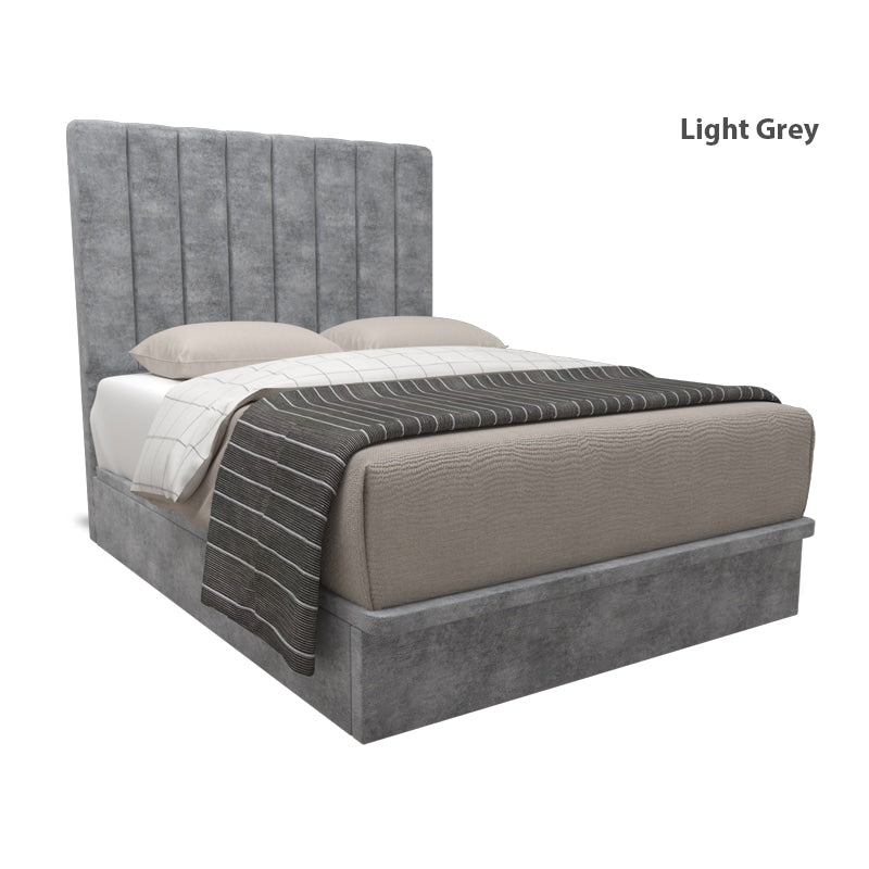 Jaxon Velvet Fabric Storage Bed 12 Inch Model A