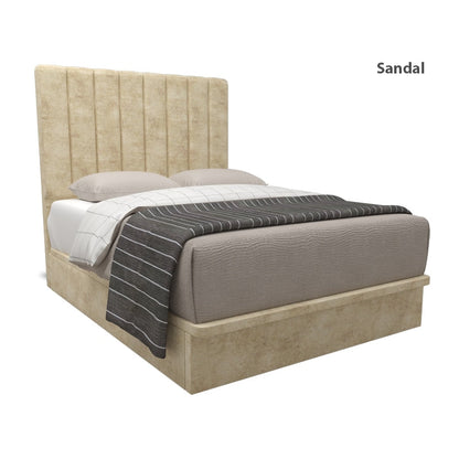 Jaxon Velvet Fabric Storage Bed 16 Inch Model A