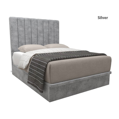 Jaxon Velvet Fabric Storage Bed 16 Inch Model A