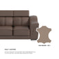 Lyla Half Leather Cowhide 2 Seater With Chaise Sofa