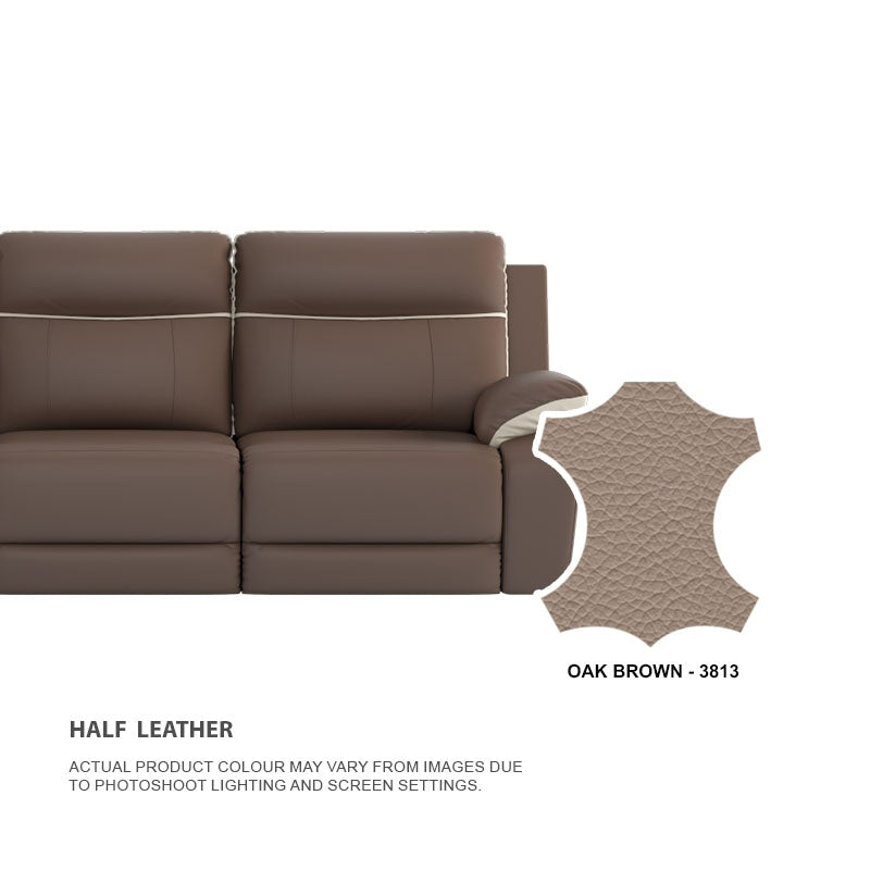 Nina Half Leather Cowhide 4 Seater Sofa