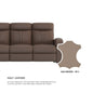 Alice Half Leather Cowhide 2 Seater Sofa