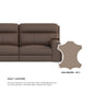 Clara Half Leather Cowhide 3 Seater Sofa