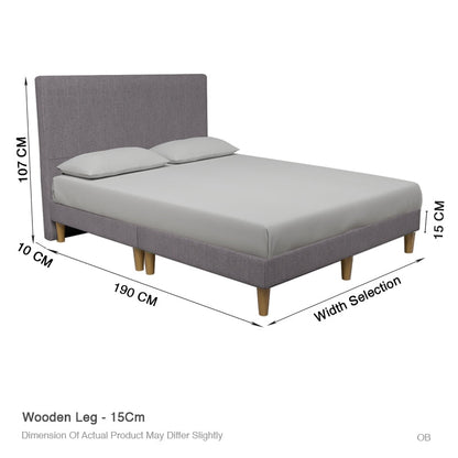 Entice Fabric Bed Set With Hotel Pocketed Spring Mattress 10 Inch