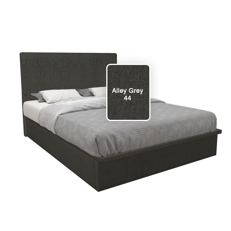 Willow Fabric Storage Bed Set With Hotel Classic Bamboo Latex Mattress 10 Inch