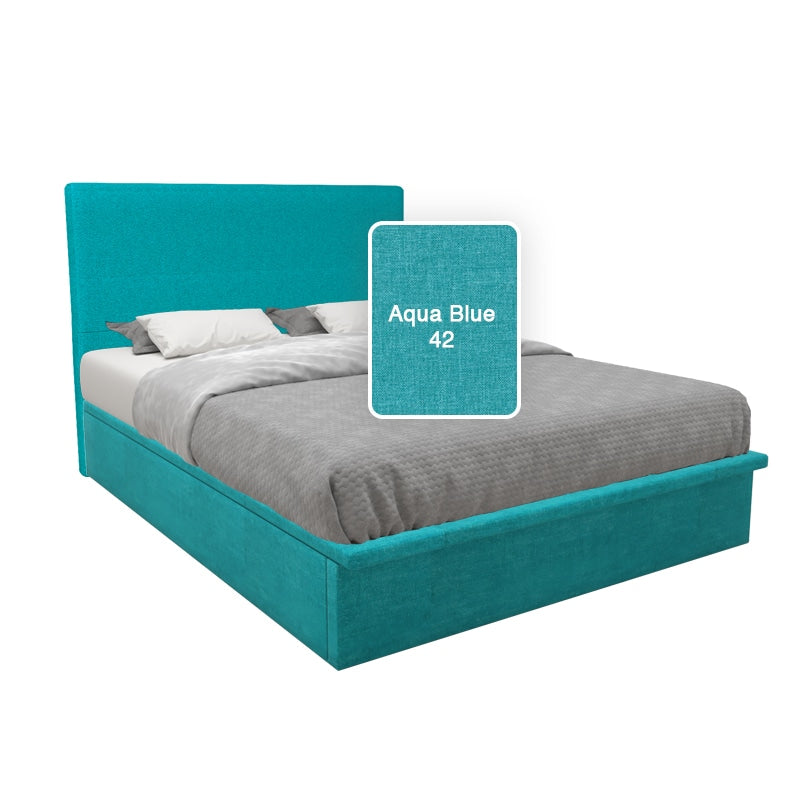 Willow Fabric Storage Bed Set With Hotel Pocketed Spring Mattress 10 Inch