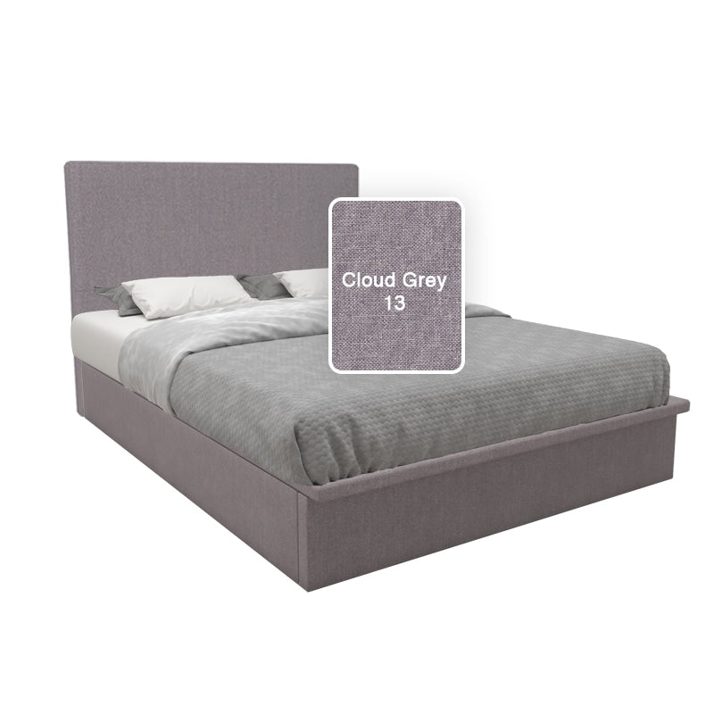 Willow Fabric Storage Bed Set With Hotel Pocketed Spring Mattress 10 Inch