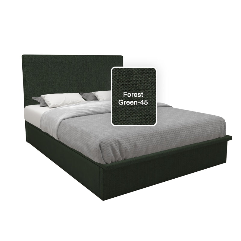 Willow Fabric Storage Bed Set With Hotel Pocketed Spring Mattress 10 Inch