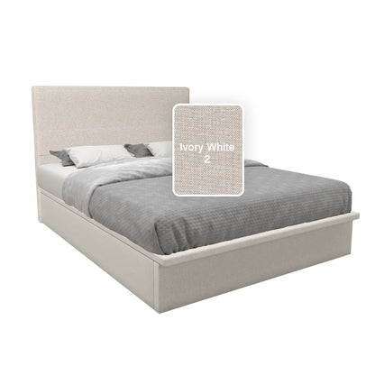 Willow Fabric Storage Bed Set With Hotel Pocketed Spring Mattress 10 Inch