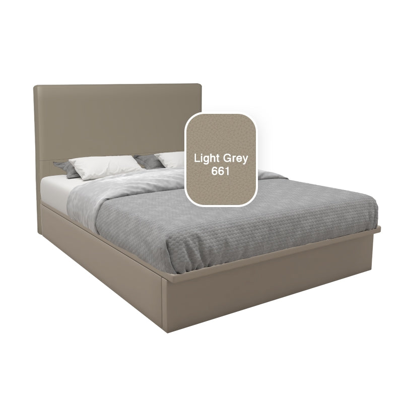 Willow Faux Leather Storage Bed Set With Hotel Classic Bamboo Latex Mattress 10 Inch