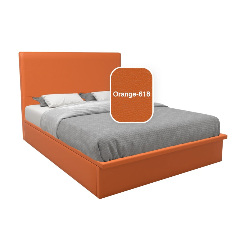 Willow Faux Leather Storage Bed Set With Hotel Classic Bamboo Latex Mattress 10 Inch
