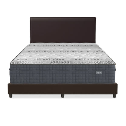 Entice Faux Leather Bed Set with Snuz Foyle Bamboo Latex Pocketed Spring Mattress 11 Inch