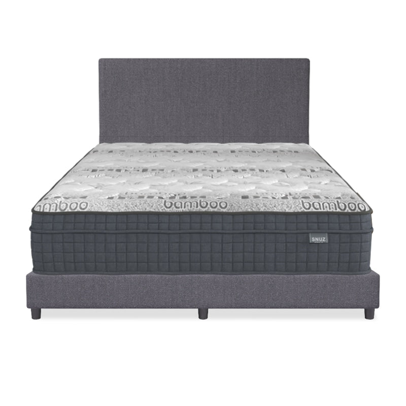 Entice Fabric Bed Set with Snuz Foyle Bamboo Latex Pocketed Spring Mattress 11 Inch