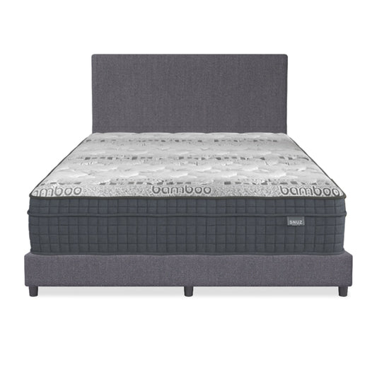 Entice Fabric Bed Set with Snuz Foyle Bamboo Latex Pocketed Spring Mattress 11 Inch