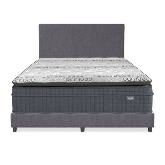 Entice Fabric Bed Set with Snuz Nore Bamboo Latex Pocketed Spring Mattress 13 Inch