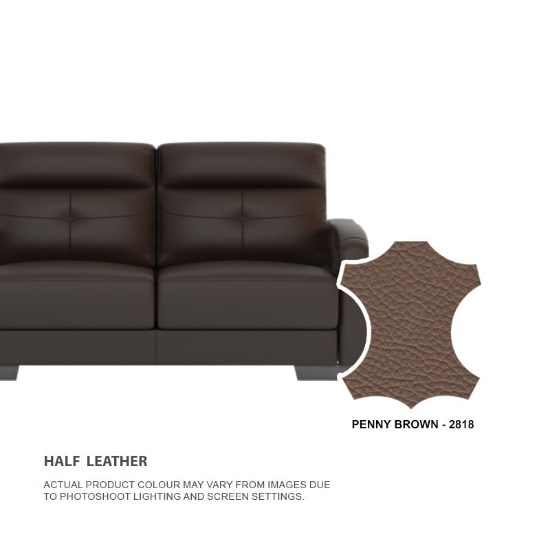 Kaylee Half Leather 1 Seater Sofa