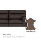 Clara Half Leather Cowhide 2 Seater Sofa