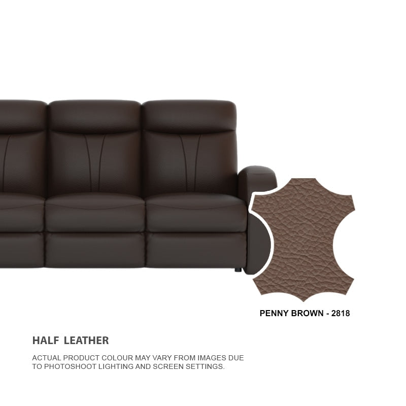 Alice Half Leather Cowhide 2 Seater Sofa