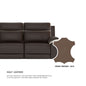 Nina Half Leather Cowhide 4 Seater Sofa