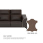 Gianna Half Leather Cowhide 1 Seater Sofa