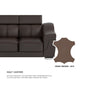 Lyla Half Leather Cowhide 2 Seater With Chaise Sofa