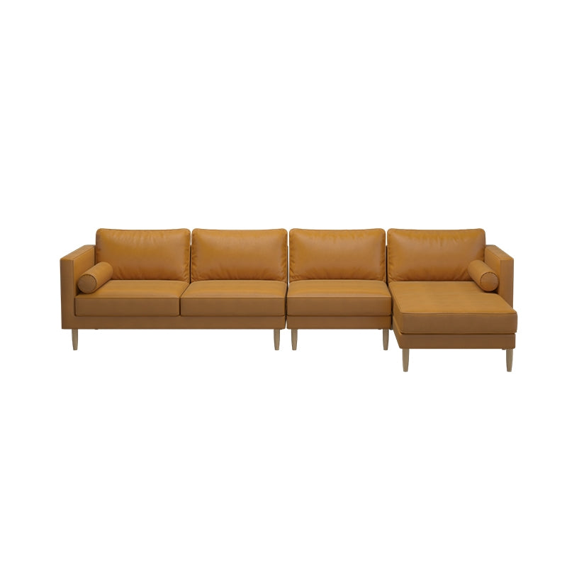 Leah Leathaire 3 Seater With Chaise Sofa