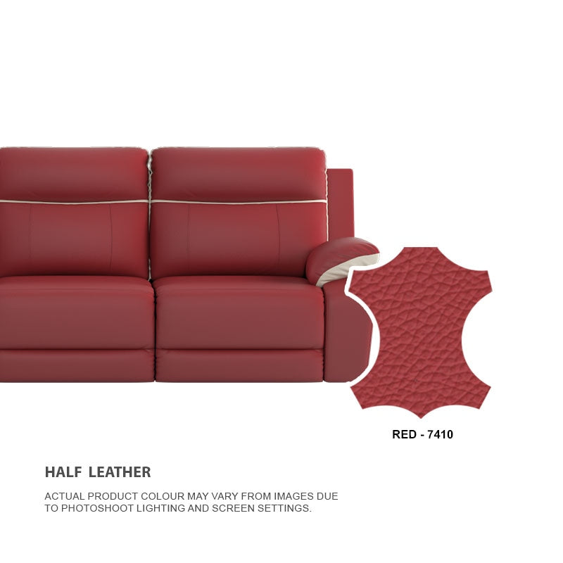 Nina Half Leather Cowhide 4 Seater Sofa