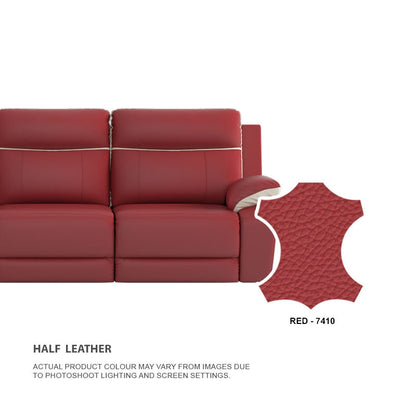 Nina Half Leather Cowhide 4 Seater Sofa