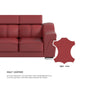 Lyla Half Leather Cowhide 2 Seater With Chaise Sofa