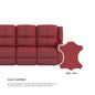 Alana Half Leather Cowhide 4 Seater Sofa