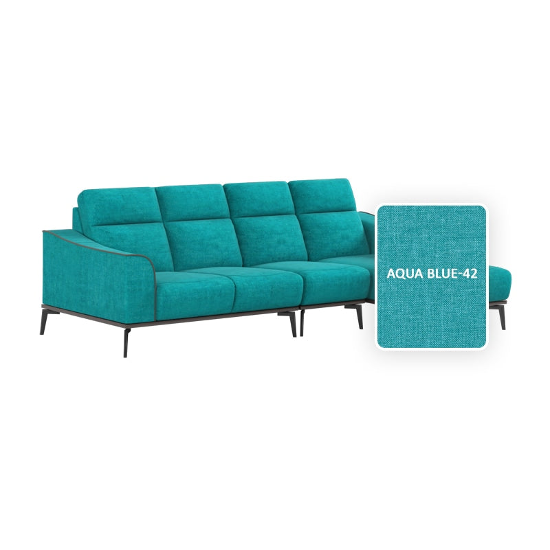 Gianna Fabric 3 Seater With Chaise Sofa