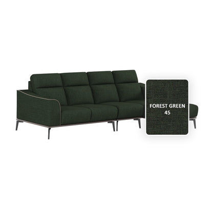 Gianna Fabric 3 Seater With Chaise Sofa