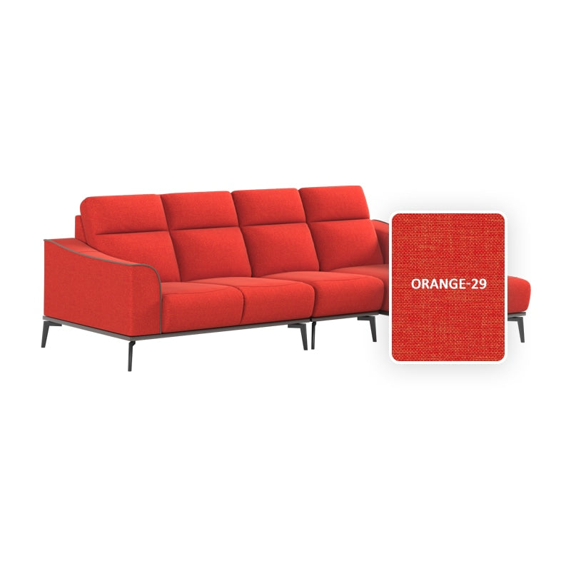 Gianna Fabric 3 Seater With Chaise Sofa