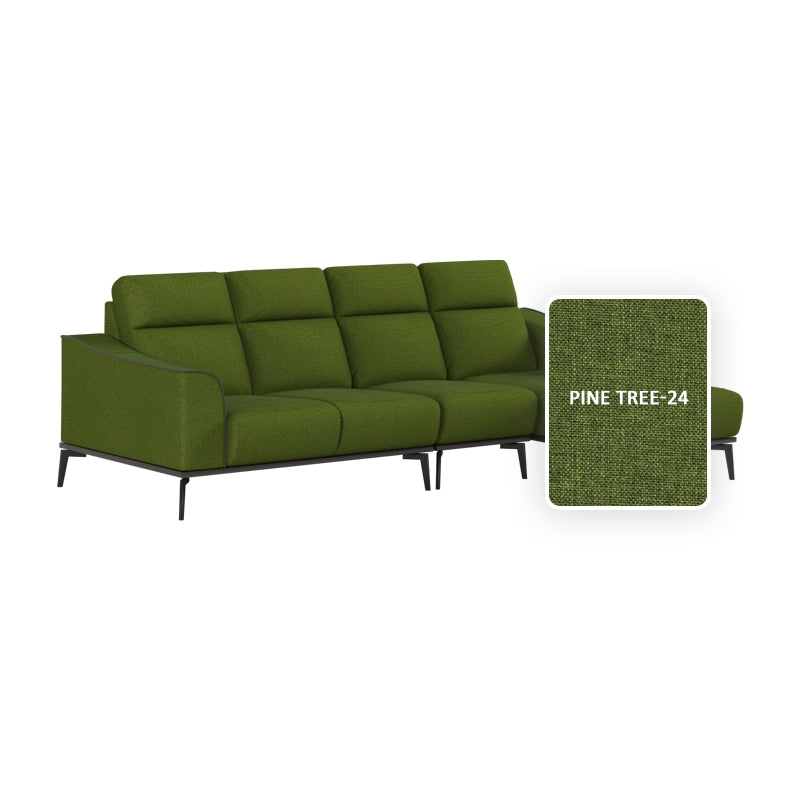 Gianna Fabric 3 Seater With Chaise Sofa