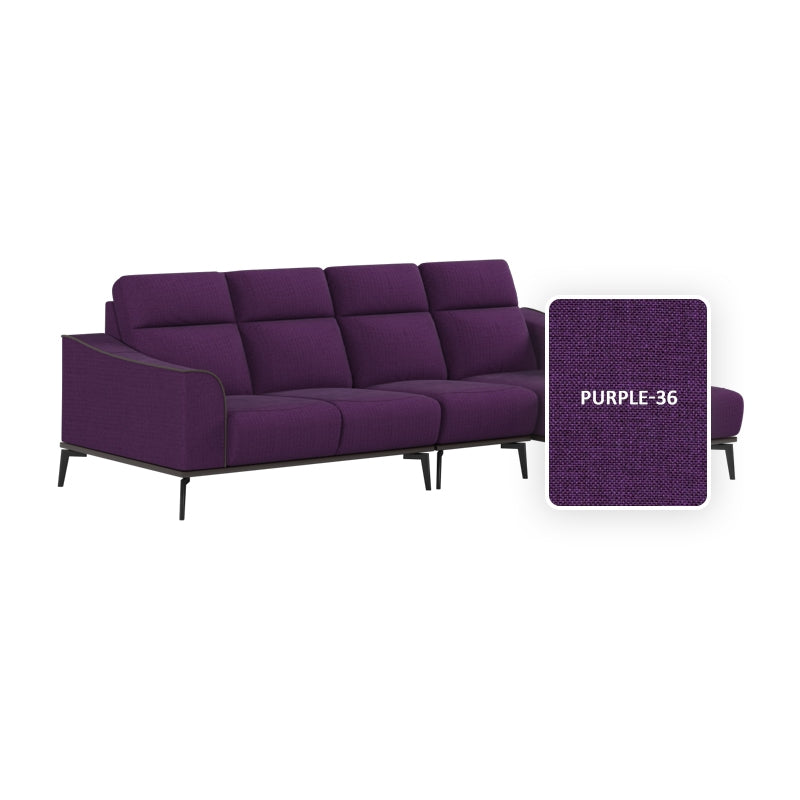 Gianna Fabric 3 Seater With Chaise Sofa