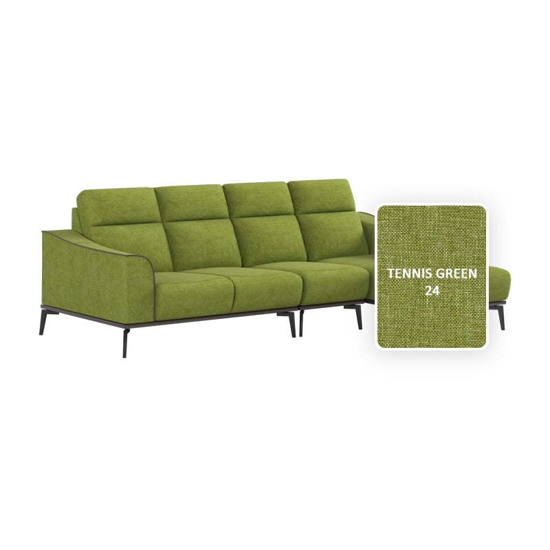 Gianna Fabric 3 Seater With Chaise Sofa