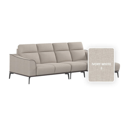 Gianna Fabric 3 Seater With Chaise Sofa