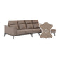 Gianna Half Leather Cowhide 3 Seater With Chaise Sofa