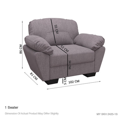 Adam Fabric 1 Seater Sofa