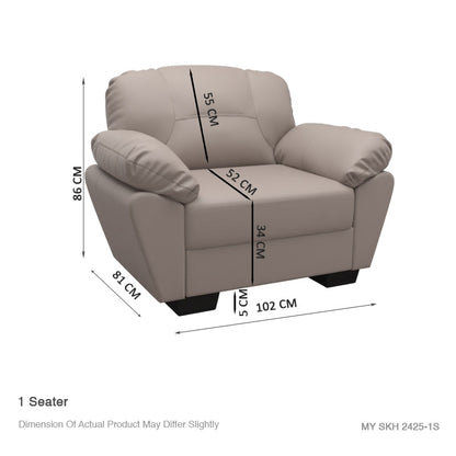 Adam Faux Leather 1 Seater Sofa