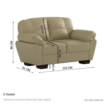 Adam Faux Leather 2 Seater Sofa
