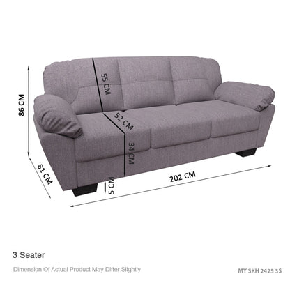 Adam Fabric 3 Seater Sofa