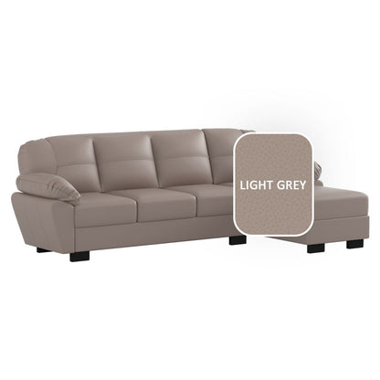 Adam Faux Leather 3 Seater With Chaise Sofa