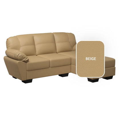 Adam Faux Leather 2 Seater With Chaise Sofa